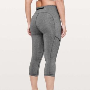 🛍Buy2 1 Free Lululemon Speed Up Crop *21" - Heathered Black